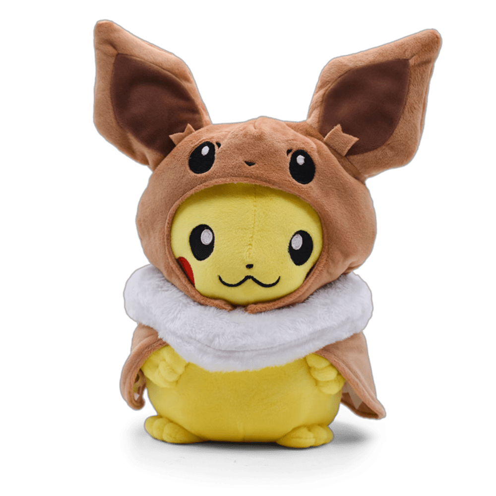 Funtop Pokmeon Plush Toy Cute Pikchu Cos Eevee Stuffed Doll, Soft Plushies for Boys Girls Gift