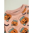 thumbnail image 6 of Wassery Infant Baby Boys Girls Halloween Clothes 6 12 18 24 Months Newborn Jumpsuit Long Sleeve Round Neck Pumpkin Print Bodysuit Pullovers Fall Casual Outfit 0-24M, 6 of 9