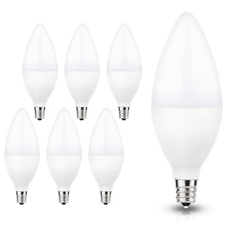 E12 Led Candelabra Light Bulbs 6w 60w Equivalent 550lm 5000k Daylight White For Chandelier Living Room 6 Pack Com E12 Led Candelabra Light Bulbs 6w 60w, Led E12 Chandelier Light Bulb