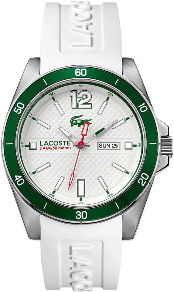 mens white lacoste watch