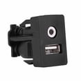 thumbnail image 4 of Car Boat Dash Flush Mount USB Port 3.5mm AUX Jack Extension Cable Lead Mounting Panel, 4 of 13