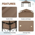thumbnail image 3 of EAGLE PEAK 8 ft. x 8 ft. Outdoor Patio Gazebo with Double Roof,Brown, 3 of 7
