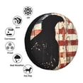 thumbnail image 4 of Fuzoiu Wood Grain Bald Eagle Print Universal Spare Tire Cover with Buckle Strap, Waterproof Wheel Covers for Jeep, Trailer, RV, Truck and All Car-16 inch, 4 of 6