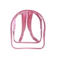 thumbnail image 2 of Transparent Backpack for Security Check, Gaqring Large Capacity PVC Clear Bag, Waterproof Lightweight Student Backpack for Concert Travel Office, Pink, 2 of 6