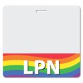 thumbnail image 1 of LPN Heavy Duty Horizontal Rainbow (20 pack) - Spill & Tear Proof Cards - 2 Sided USA Printed Quick Role Identifier ID Tag Backer by BadgeZoo, 1 of 1