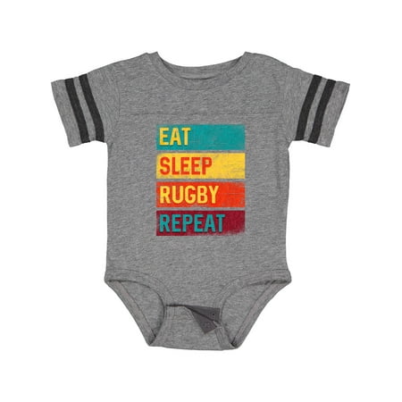 

Inktastic Rugby Player Eat Sleep Rugby Repeat Gift Baby Boy or Baby Girl Bodysuit