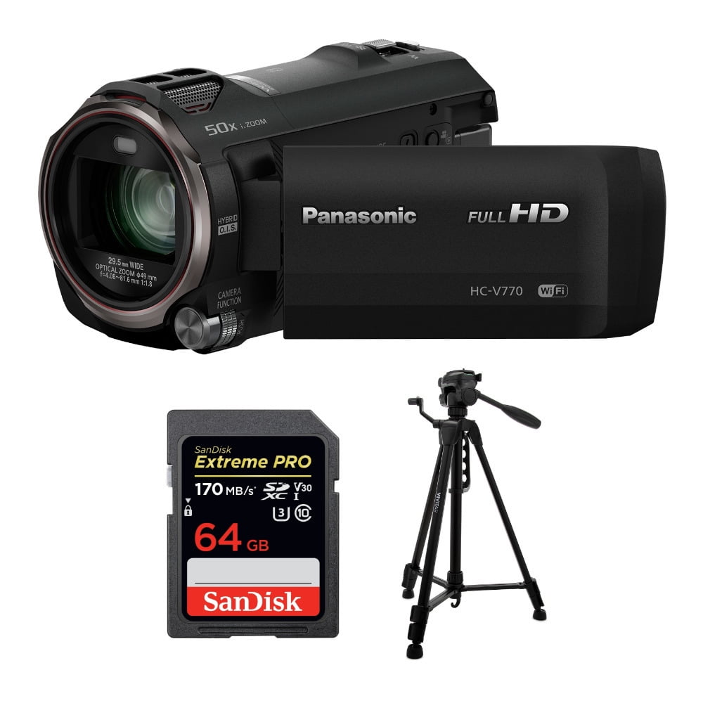 Panasonic HCV770 Full HD Camcorder with 64GB SD Card and 57Inch