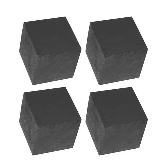 Uxcell Rubber Solid Anti-Vibration Pads, 4 Pcs 60mm x 60mm Thick Rubber Square Washers Multi-Purpose Gasket Pad Bushings Spacer for HVAC Compressor Air Conditioner, Black