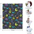 thumbnail image 4 of DarkBlue Dinosaurs Words Pattern Blanket,Comfortable Soft Flannel Throw Blanket,All Season,Warm Lightweight Blankets for Sofa Bed Couch Living Room Chair,30"x40", 4 of 4