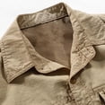 thumbnail image 5 of Button Up Workwear Shirt for Men, Short-Sleeve, Lightweight and Waterproof Utility Pockets Size M-4XL Khaki, 5 of 8