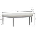 thumbnail image 4 of Newboti Furniture Coastal Button Tufted Light Beige Upholstered Bench with Weathered Gray Legs BN.7115, 4 of 9