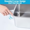 thumbnail image 5 of Stainless Steel Litter Box - Metal Cat Litter Box -4“ H Cat Litterbox Low Entry Pet Toilet Supplies for Kitty, Kitten, Rabbit, Puppy,No Stick Easy Clean-No Smell, 5 of 5