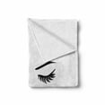 thumbnail image 2 of Eyelash Soft Flannel Fleece Blanket, Closed Eyes Pink Lipstick Glamor Makeup Cosmetics Beauty Feminine Design, Cozy Plush for Indoor and Outdoor Use, 50" x 60", Fuchsia Black White, by Ambesonne, 2 of 6