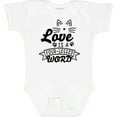 thumbnail image 3 of Inktastic Love is a 4 Legged Word with Cat Ears and Whiskers Boys or Girls Baby Bodysuit, 3 of 5