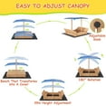 thumbnail image 2 of Luku Wooden Sandbox with Lid＆Cover, Sandbox with Canopy Outdoor, with Covers and Foldable Bench Seats, UV-Resistant & Adjustable Height Roof for Backyard, Gift for Ages 3-8Years (47x47in), 2 of 7