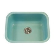 Porcela Series Porcelain Enamel Steel Undermount Single Bowl Kitchen Sink- Mint