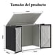 thumbnail image 2 of 6 x 3 FT Cobertizo de Almacenamiento Exterior con Puertas Dobles Bloqueables, Cobertizo para Basura，Cobertizo de Herramientas y Basura para Jardín y Patio，(176x105x130 cm), 2 of 7