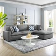 thumbnail image 2 of Sectional Sofa Set, Faux Vegan Leather, Grey Gray, Modern Contemporary Urban Design, Living Lounge Room Hotel Lobby Hospitality, 2 of 10
