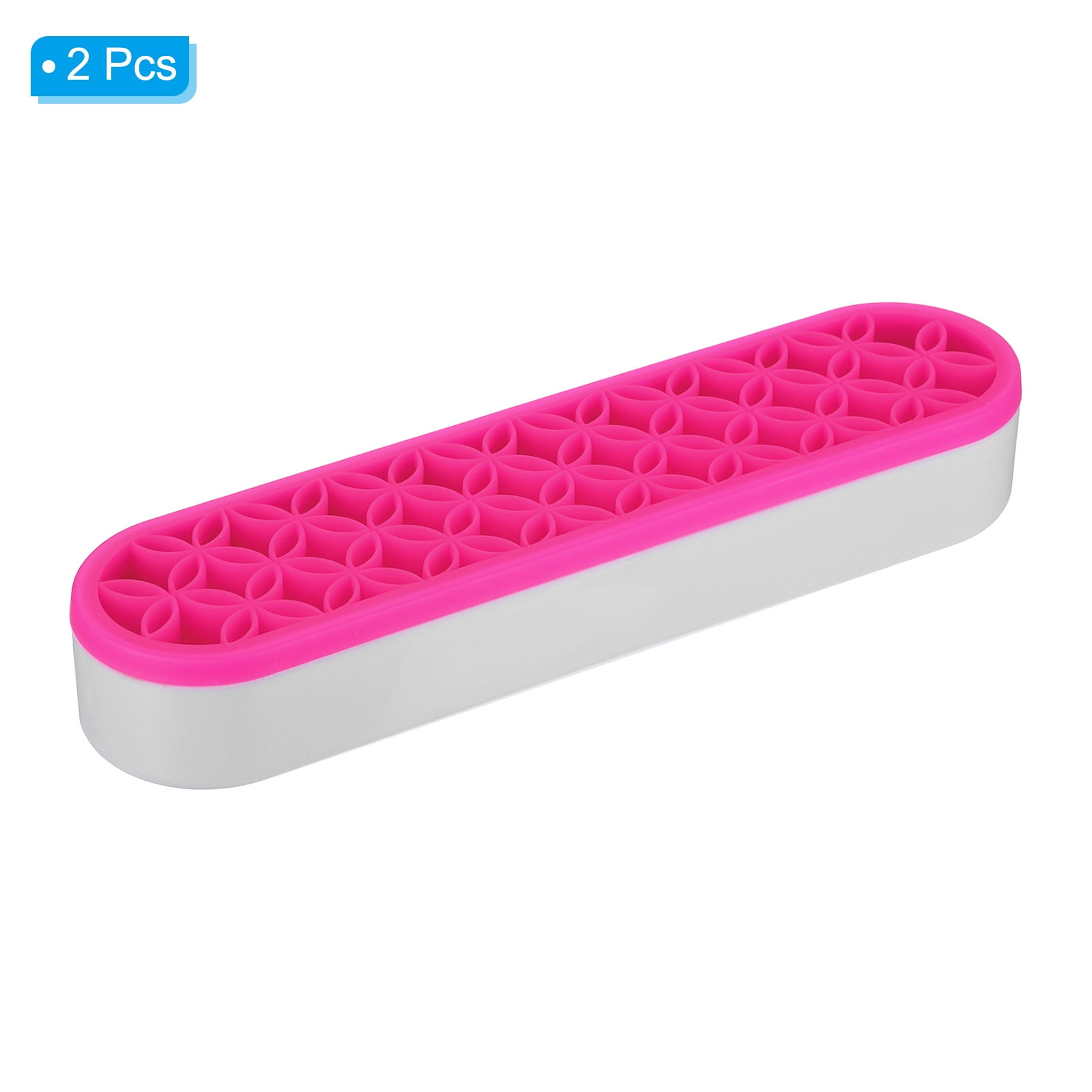 REGALWOVEN Diamond Painted Pen Holder, Silicone Makeup Brush Holder Storage Box rose red