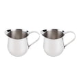 thumbnail image 1 of Ounissouiy Jarra de acero inoxidable práctica y práctica de 2 piezas para espumar leche, crema de campana de acero inoxidable Juegos de servir café y té, 1 of 6