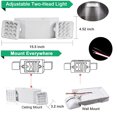 thumbnail image 4 of 2 Pcs LED Emergency Lights, Commercial LED Emergency Light with Battery Backup, Hardwired Emergency Light for Business Home Power Outage, Two Head Adustable Emergency Exit Lighting AC 120V / 277V, 4 of 7