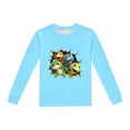 thumbnail image 5 of Pyjamas pour Garçons Ensemble de Pyjama Imprimé Dinosaure Col Rond Manches Longues Pantalon 2 Pcs Printemps Automne Pyjamas pour Enfants Bleu Clair 6 Ans-7 Ans, 5 of 5