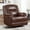 Dark Brown-Manual, variant on Ebello Genuine Leather Power Recliner Chair, Electric Single Reclining Sofa with Overstuffed Armrest and Backrest for Living Room, Dark Brown