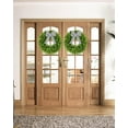 thumbnail image 6 of laqbezok 20-Inch Boxwood Wreath, 20" Artificial Boxwood Wreath Front Door Wreaths, Artificial Spring Summer Greenery Hanging Swag with Plaid Bowand Sash, for Front Door Wall Hanging Home Decor, 6 of 8