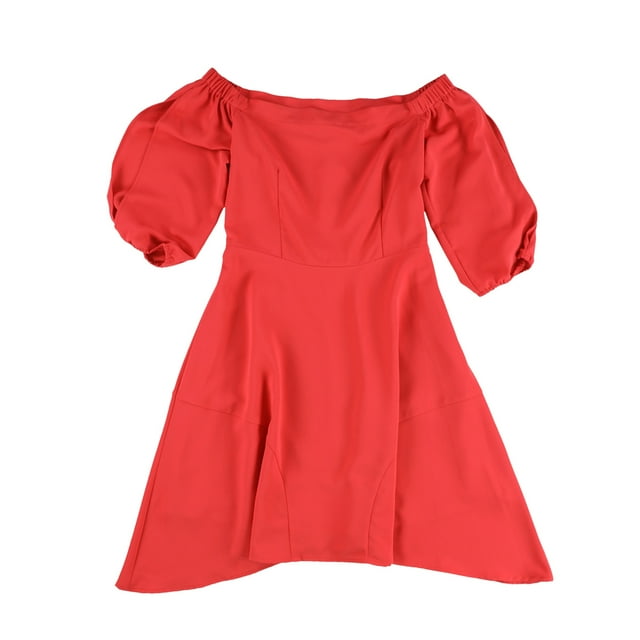 bar III Robe Évasée Ajustée pour Femmes, Rouge, 10