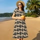 thumbnail image 3 of Easygdp Dachshund Dog Woof para Vestido Transpirable de Mujer, Vestido Suelto de Manga Corta con Pliegues y Bolsillos para el Verano, 3 of 5