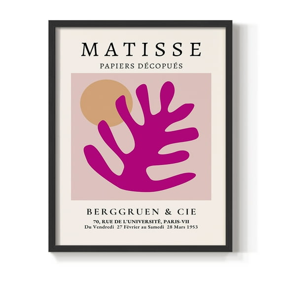 Matisse CLIV Framed Print in Black Solid Wood 8 x 10 Framed Print