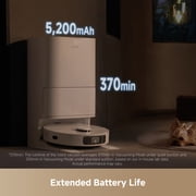 DREAME Robot Vacuum and Mop with 13000Pa Suction, Anti-Tangling Tech, Auto-Emptying Dock, Smart Obstacle Avoidance, White
