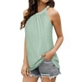 thumbnail image 4 of Sherrylily Summer Women Tank Top Loose High Neck Sleeveless Tops Flowy Cami Pleated Shirts, 4 of 5