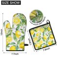 thumbnail image 6 of Lemon Kitchen Oven Mitt and Pot Holder Sets 2 Pcs for Baking, Cooking and Grilling, Heat Resistant Up To 392 °F, 6 of 7