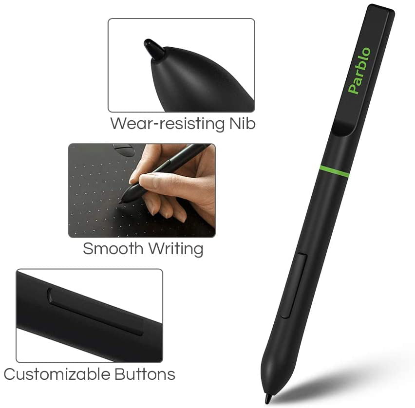 Parblo Mast10 Battery-Free and Wireless Digital Pen for Graphic Monitor 