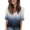 Dark Blue, variant on Women's Gradient Color V Neck Half Sleeve T Shirt Top, Slim Fit Elegant Basic Tee with Modern Color Transition, for Summer Fashion Daily Wear or Casual Outings in 2026 Hot Pink