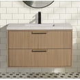 thumbnail image 6 of San Diego 36" Floating Bathroom Vanity Oak, 6 of 11
