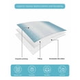 thumbnail image 5 of Quilts Twin Size Bedding Set, Aqua Blue Striped Lightweight Quilted Comforter, Blue White Ombre Farmhouse Gradient Soft Reversible Bedspread Coverlet with Pillow Covers for All Season, 68" x 86", 5 of 7