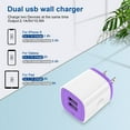 thumbnail image 3 of Zacenei iPhone Charger Block,1Pack 2.1A Dual USB Charger Blockw/ 2Pack iPhone Charging Cable 10ft Charger Cords USB Wall Charger Power Adapter Plug Fast Charging Block Compatible for iPhone 14 13 12, 3 of 8