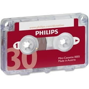 Philips, PSPLFH000560BX, Speech Mini Dictation Cassette, 10, Red