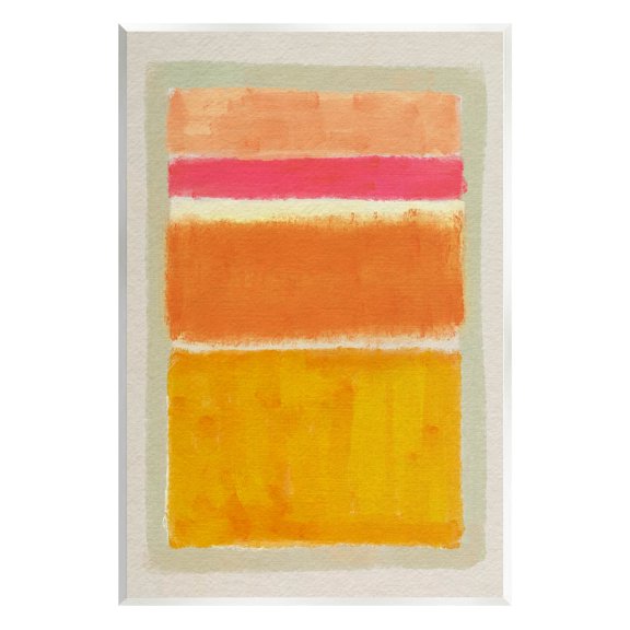 Stupell Industries Varied Orange Stripes Arrangement Painting Unframed Art Print Wall Art, Design by Victoria Barnes
