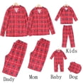 thumbnail image 2 of 2023 New Family Christmas Pajamas Set Red Plaid Pattern 2 Pieces Suit Sleepwear Mom Dad Kids Matching Outfits Xmas Look Pyjamas, 2 of 3