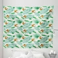 thumbnail image 1 of Watercolor Tapestry, Coconut Fruit Exotic Nature Palm Tree Leaves Aloha Hawaii Polynesian Food, Fabric Wall Hanging Decor for Bedroom Living Room Dorm, 5 Sizes, Green Pale Brown, by Ambesonne, 1 of 1
