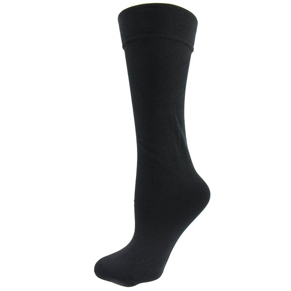 Plush Fleece Lined Women's Knee High Socks - Black - Queen