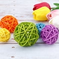 Jlong 12pcs Wicker Rattan Balls Decorative Ball Orbs Vase Fillers Table
