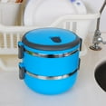 thumbnail image 2 of OULII 1Set Keep Warm Lunch Box Thermal Insulated for Office General Users Blue, 2 of 2