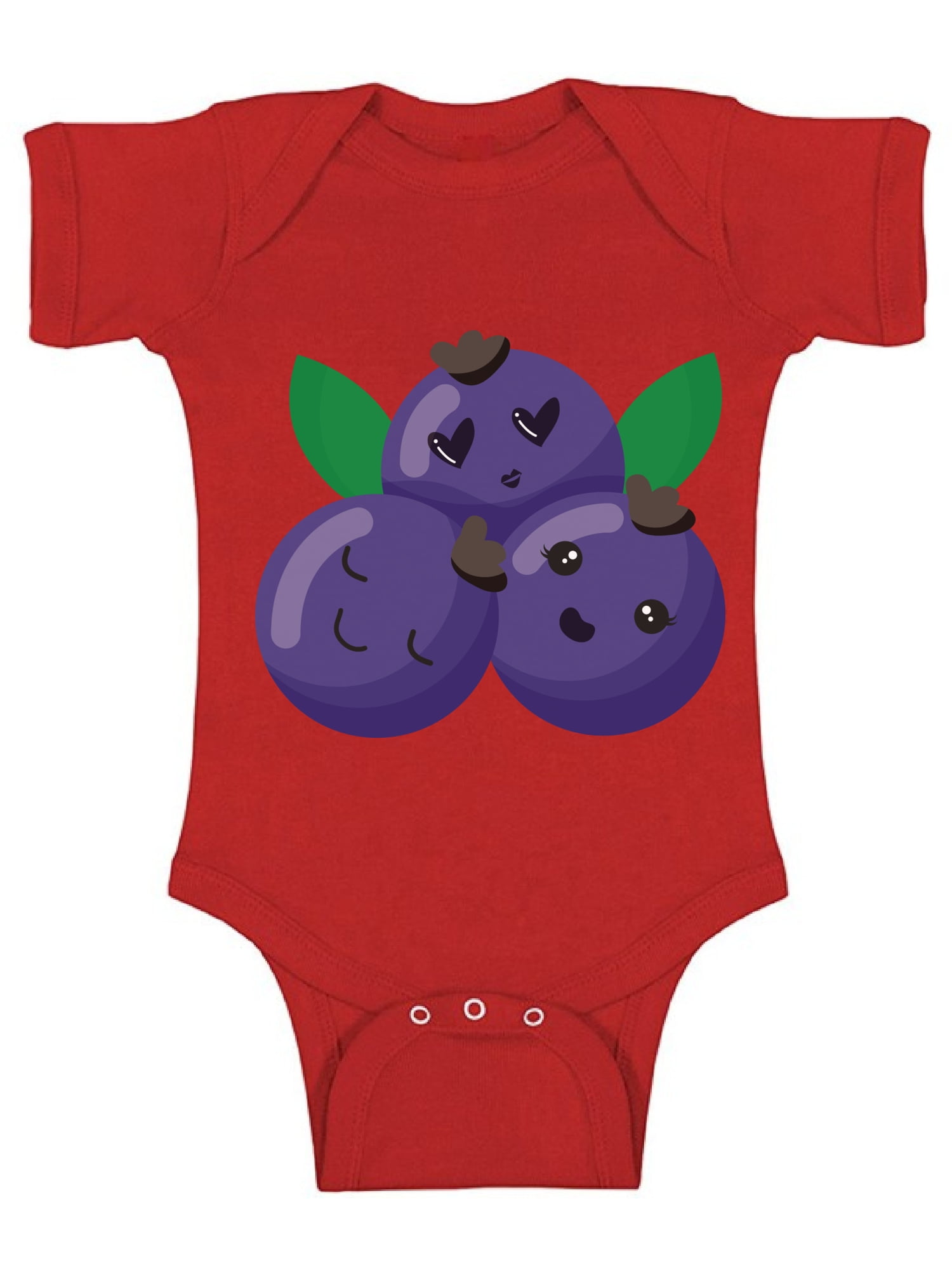 Awkward Styles Blueberry Baby Bodysuit Short Sleeve for Girls Blueberry