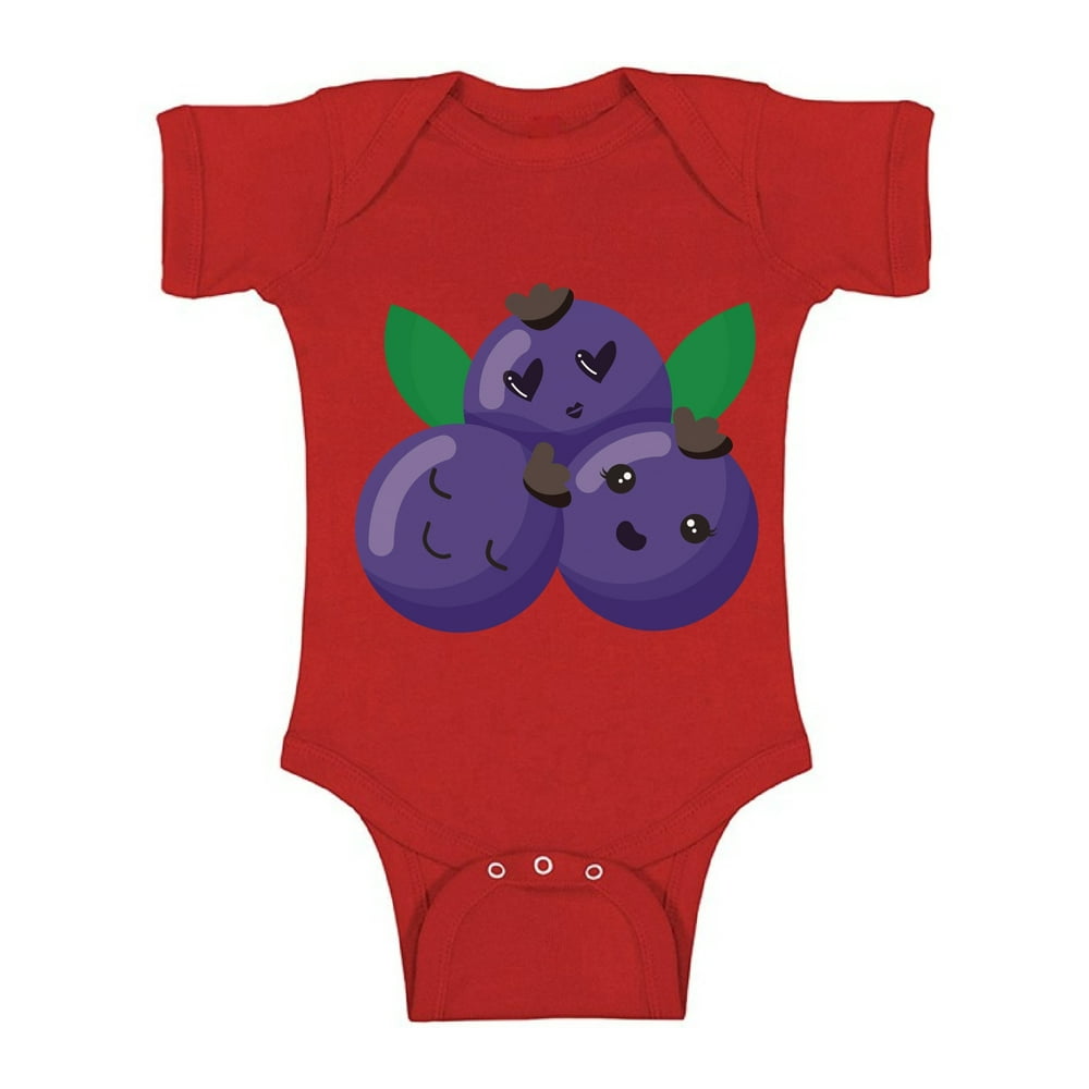 Awkward Styles Blueberry Baby Bodysuit Short Sleeve for Girls Blueberry