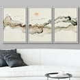 thumbnail image 3 of wall26 Framed Canvas Print Wall Art Geometric Watercolor Smoke Wave Bird Sky Abstract Shapes Illustrations Modern Art Decorative Boho Multicolor for Living Room, Bedroom, Office - 24"x36"x3, 3 of 5
