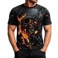 thumbnail image 2 of IWRICH Graphic T-Shirts for Men Novelty 3D Print Skeleton Tee Shirts Summer Short Sleeve Tee Top Yellow XL, 2 of 5
